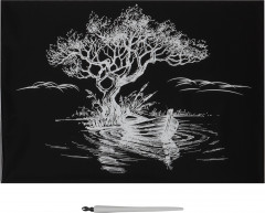 Гравюра с эффектом серебра «Лодка» - Фото 1