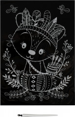 Гравюра с мультицветной основой «Лиса» - Фото 1