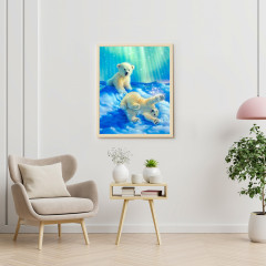 Картина по номерам «Белые медвежата» - Фото 2