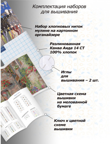 Набор для вышивания «Ласточка и розы»