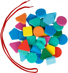 Игрушка-шнуровка развивающая «Геометрические фигуры» - Фото 1