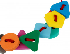 Игрушка-шнуровка развивающая «Геометрические фигуры» - Фото 2