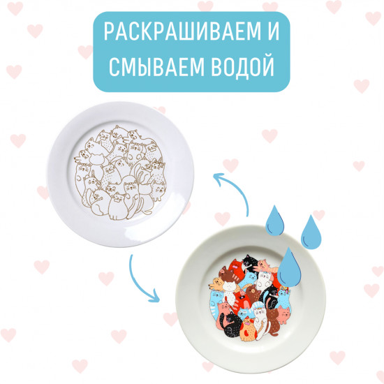 Тарелка для росписи «Котики»