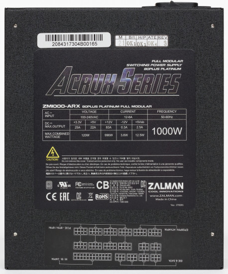 Блок питания Zalman 1000ARX