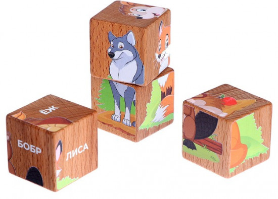 Набор кубиков «Лесные жители»