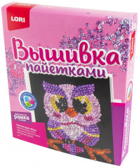 Вышивка пайетками «Сова» - Фото 5