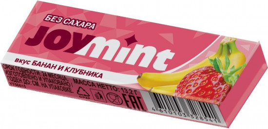 Жевательная резинка со вкусом банана и клубники