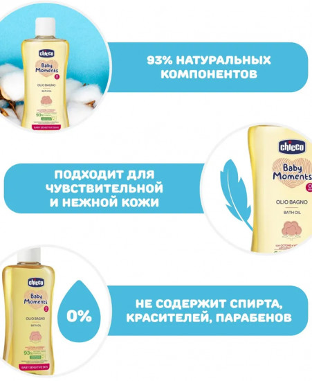 Масло для купания детское с экстрактом хлопка