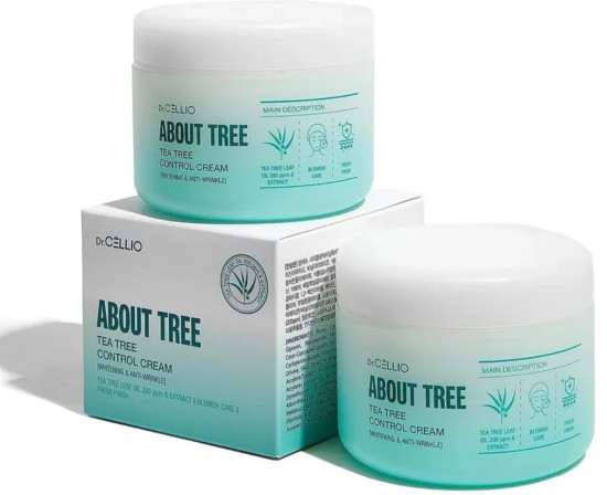 Крем для лица успокаивающий «About Tree TeaTree Control Cream Whitening & Anti-Wrinkle»
