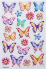 Наклейки гелевые многоразовые «Пастельные бабочки» - Фото 1
