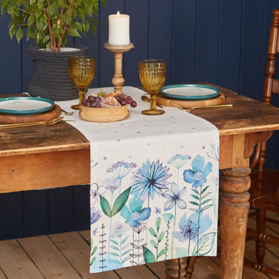 Дорожка на стол «Незабудки»