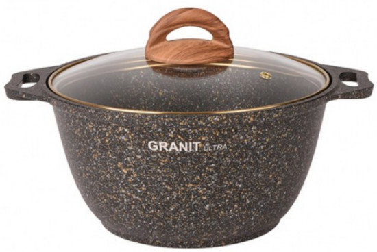 Кастрюля с крышкой «Granit ultra»