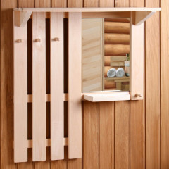 Полка-вешалка настенная с зеркалом - Фото 2