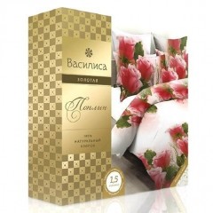 Комплект постельного белья «Белые розы» (рис.344/1, 2-спальный, поплин, 2 наволочки 70х70) - Фото 1