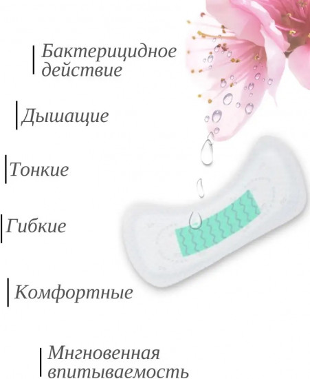 Прокладки женские анионовые ежедневные