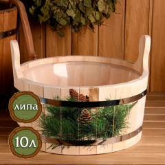 Шайка с пластиковой вставкой «Еловая ветка» - Фото 1