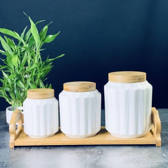 Набор банок для сыпучих продуктов «Bamboo»
