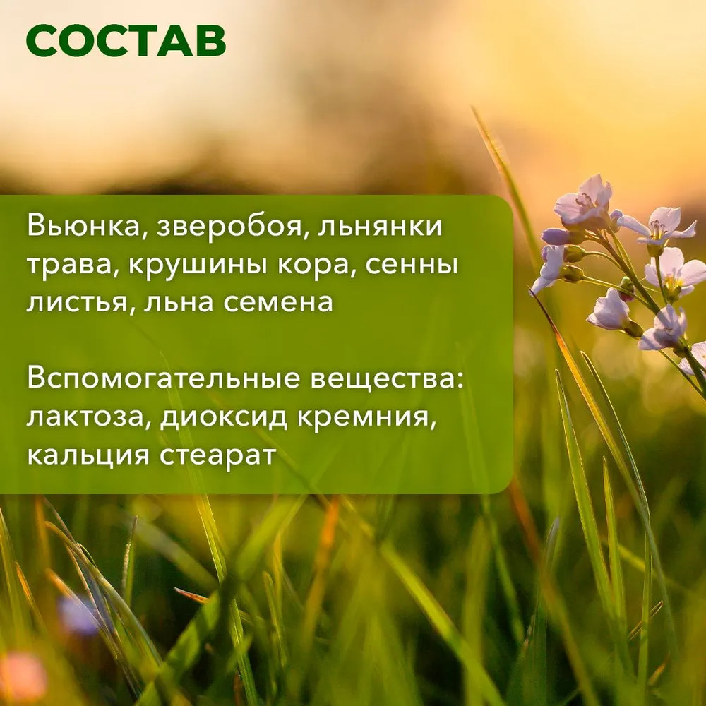 Таблетки «Кишечник без запоров-1» — Травник Гордеев