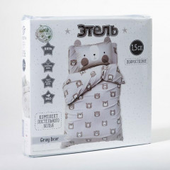 Комплект постельного белья «Gray bear» - Фото 4