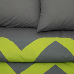 Комплект постельного белья «Зелёный шеврон» - Фото 1