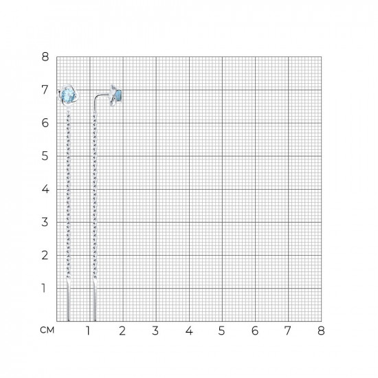 Серьги из серебра с топазами