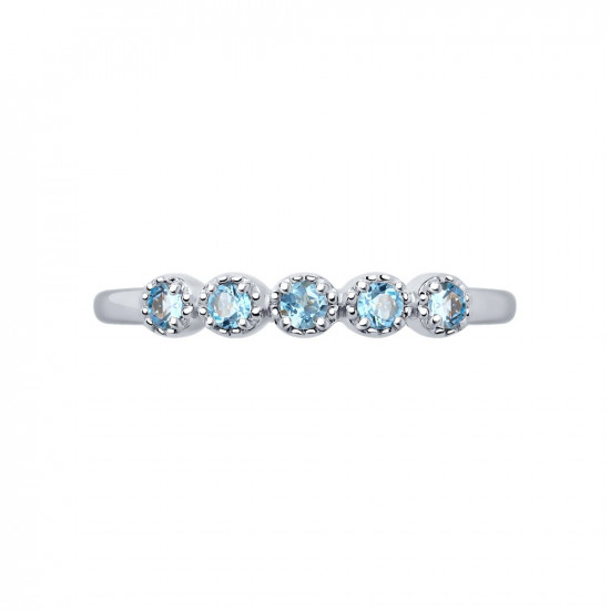 Кольцо из серебра с топазами