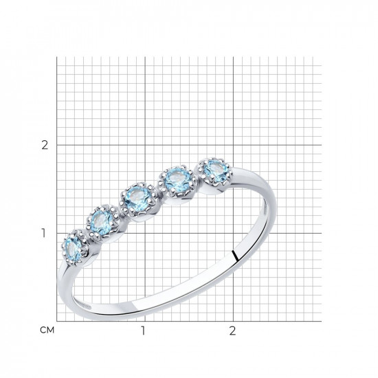 Кольцо из серебра с топазами