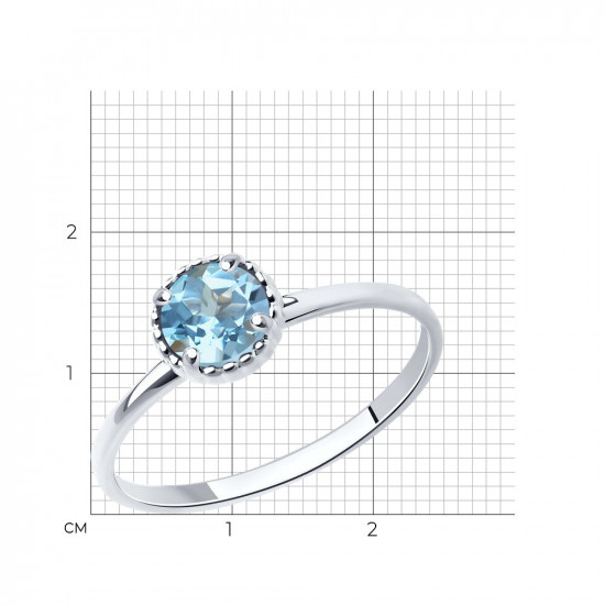 Кольцо из серебра с топазом