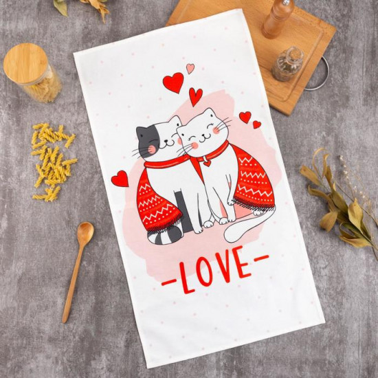 Полотенце кухонное «Cat's love»