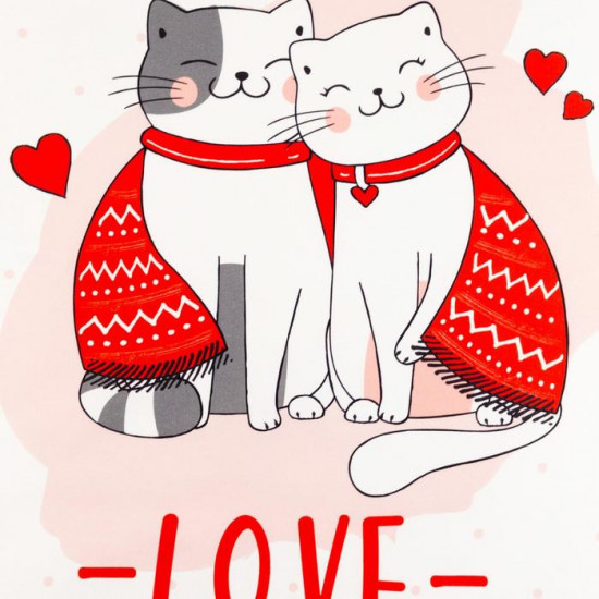 Полотенце кухонное «Cat's love»