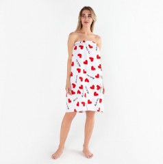 Полотенце-парео для бани «Сердечки» - Фото 4