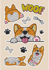 Мозаика алмазная «Корги» - Фото 1