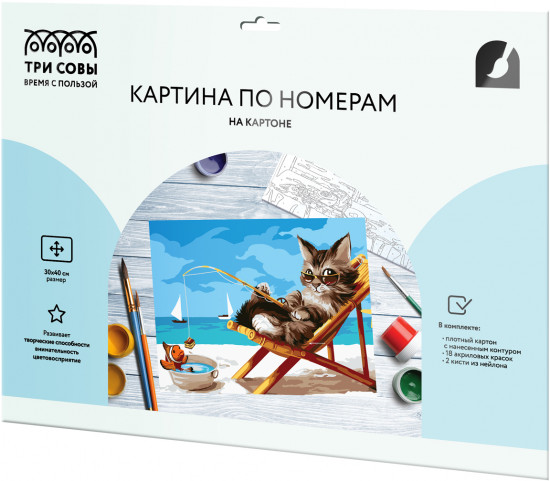 Картина по номерам «Кошачий отдых»