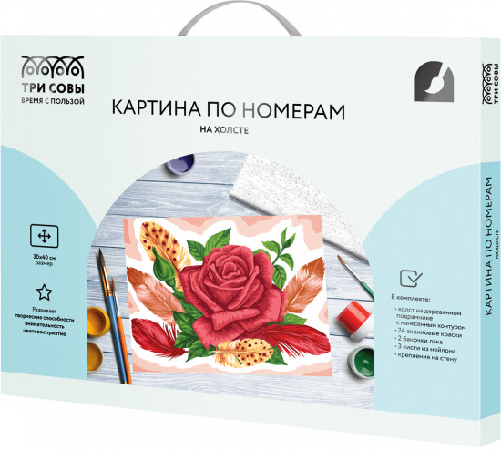 Картина по номерам «Роза»