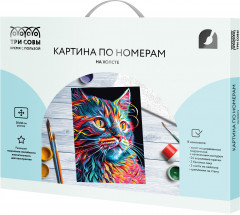 Картина по номерам «Неоновый кот» - Фото 1