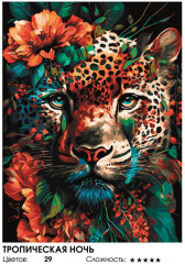 Картина по номерам «Тропическая ночь» - Фото 7