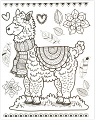 Рисунок из страз «Лама» - Фото 2