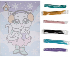 Картина из песка «Белоснежная кошечка» - Фото 2