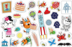 Открытки-раскраски с наклейками «Вместе веселее!» - Фото 1