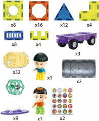 Конструктор магнитный «Весёлый паровозик» - Фото 1