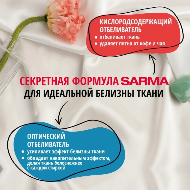 Порошок стиральный для белого белья «Горная свежесть» | Sarma | Фото 1