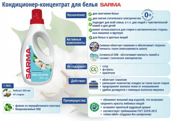Кондиционер для белья «Нежный уход»