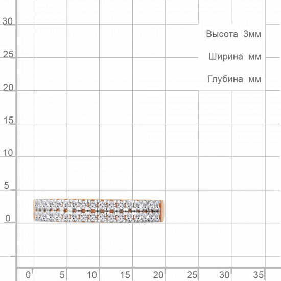 Кольцо из золоченного серебра с фианитами