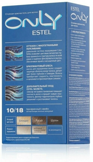 Краска-гель для волос, оттенок 10/18 Светлый блондин пепельно-жемчужный