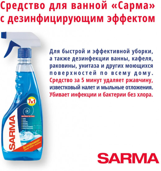 Средство для чистки поверхностей ванной