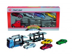 Трейлер для перевозки машин + 4 машинки - Фото 1