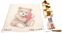 Набор для вышивания подушки «Медвежонок с сердцем» - Фото 1