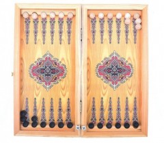 Нарды средние (50х25х3,6 см), цветной рисунок - Фото 4