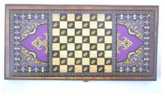 Нарды средние (50х25х3,6 см), цветной рисунок - Фото 2