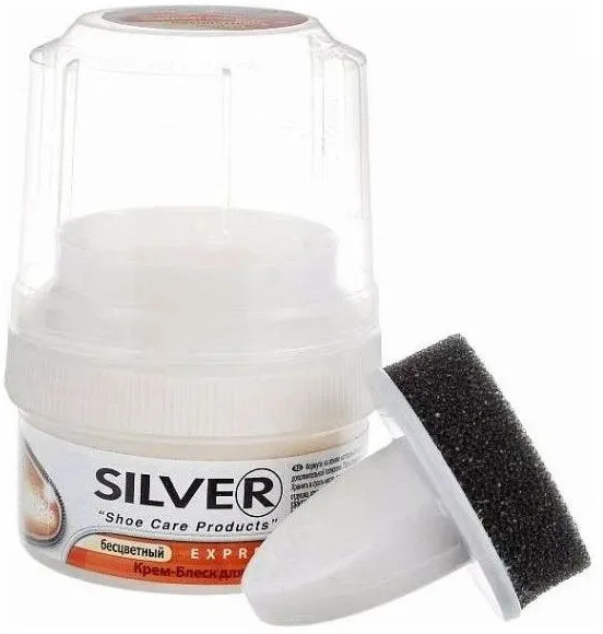 Крем-блеск для обуви, бесцветный — Silver